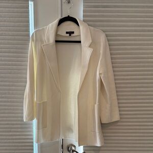 Quince Cream Open-Front Blazer